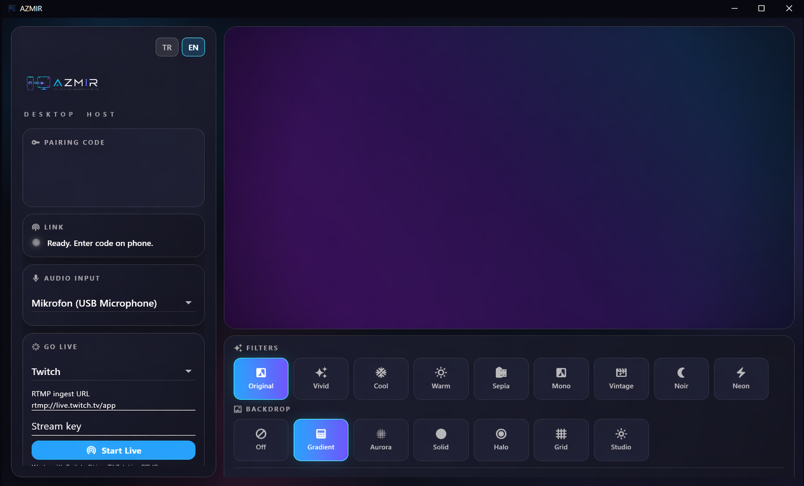 AZMIR Desktop Screenshot
